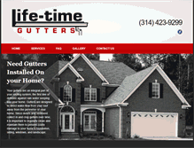 Tablet Screenshot of lifetimegutterstl.com